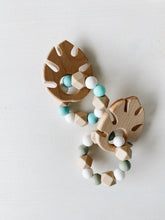 Load image into Gallery viewer, Wooden Monstera Silicone Beaded Teethers